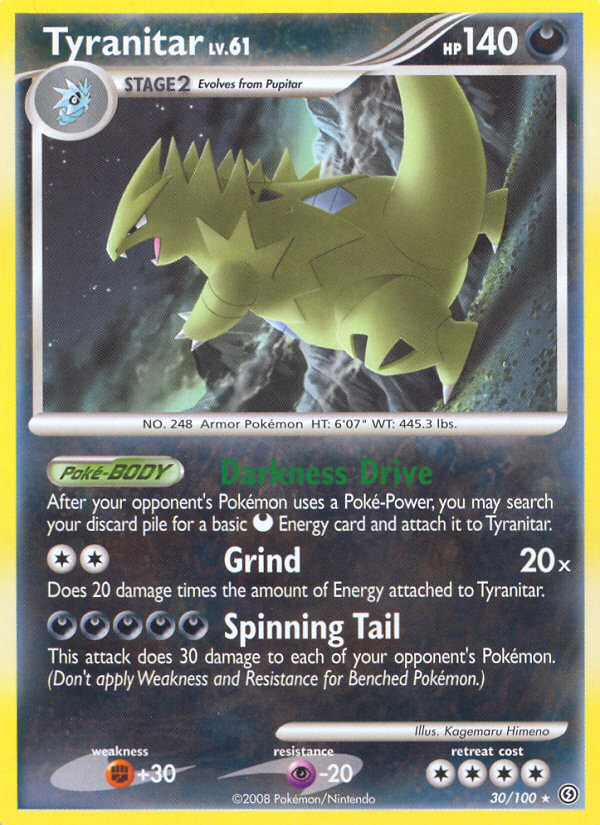 Tyranitar (30/100) - Stormfront Pokémon Card