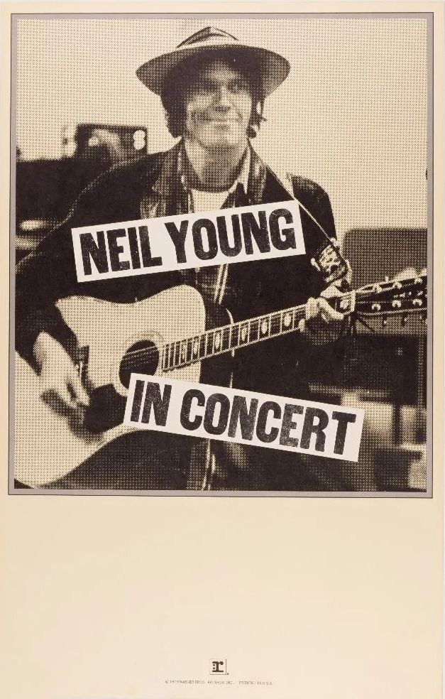 Neil Young Comes a Time Tour Blank 1978 Concert Poster