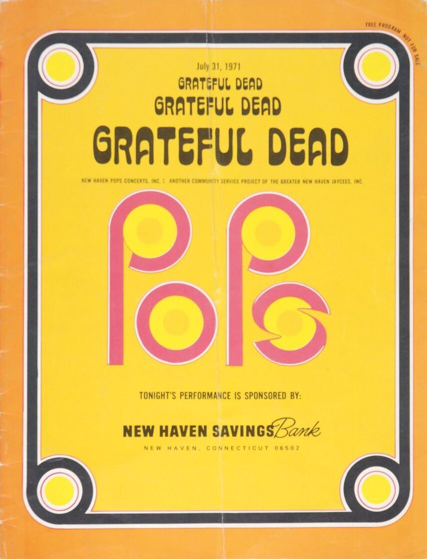 Grateful Dead Yale University 1971 Concert Poster