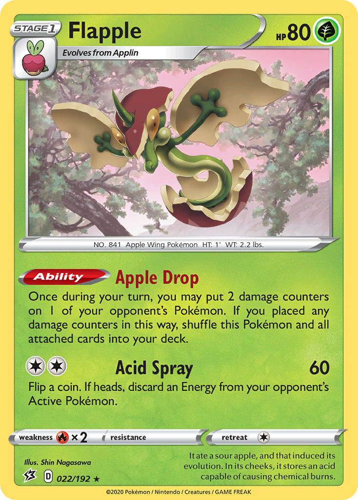 Flapple (22/192) - Rebel Clash Pokémon Card