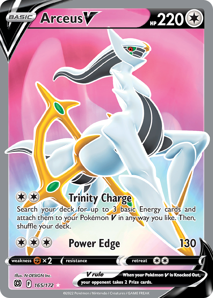 Arceus V (165/172) - Brilliant Stars Pokémon Card