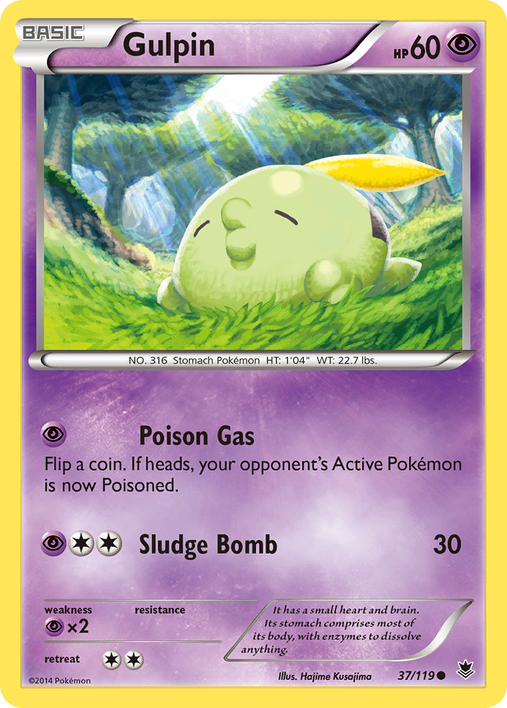 Gulpin (37/119) - Phantom Forces Pokémon Card