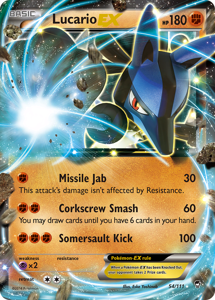 Lucario EX (54/111) - Furious Fists Pokémon Card