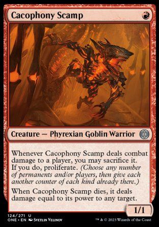 Cacophony Scamp (Phyrexia: All Will Be One) Trading Card