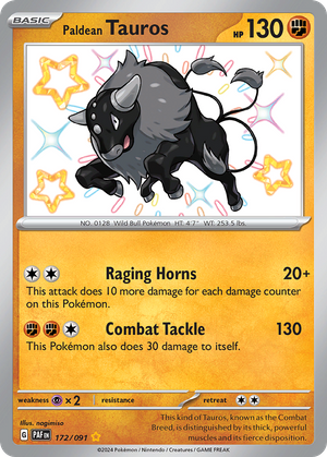 Paldean Tauros (172/91) - Paldean Fates