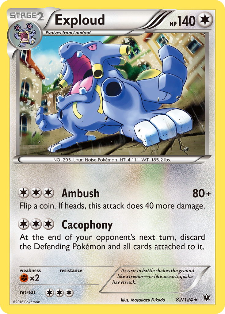 Exploud (82/124) - Fates Collide Pokémon Card