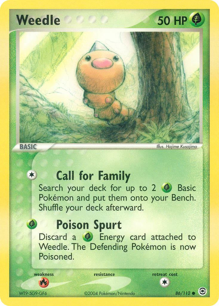 Weedle (86/112) - FireRed & LeafGreen Pokémon Card