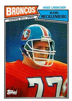 Karl Mecklenburg 1987 Topps #39 Sports Card