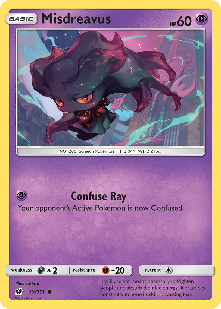 Misdreavus (39/111) - Crimson Invasion Pokémon Card