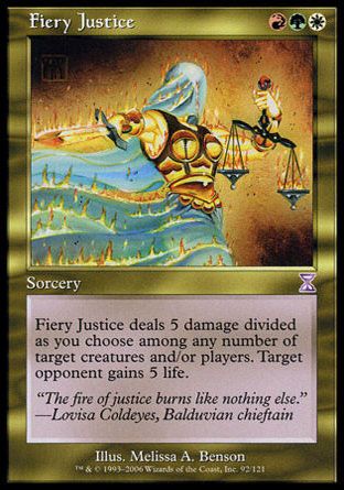 Fiery Justice (Time Spiral) Trading Card