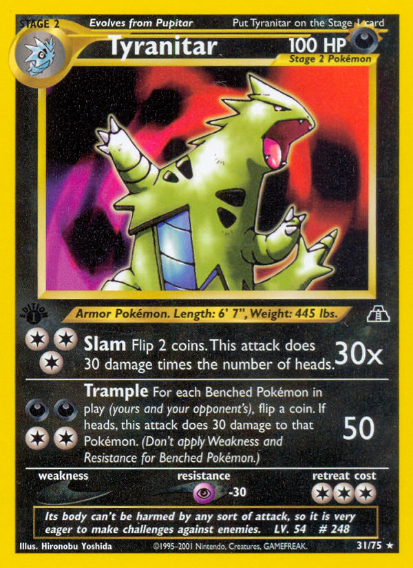 Tyranitar (31/75) - Neo Discovery Pokémon Card