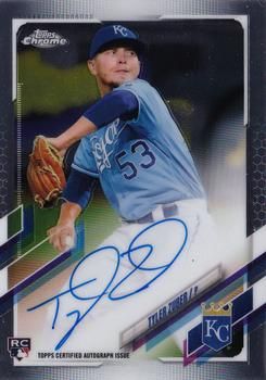 Tyler Zuber 2021 Topps Chrome - Rookie Autographs Baseball #RA-TZ Sports Card