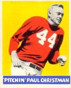 "Pitchin" Paul Christman 1948 Leaf Football #21 Sports Card