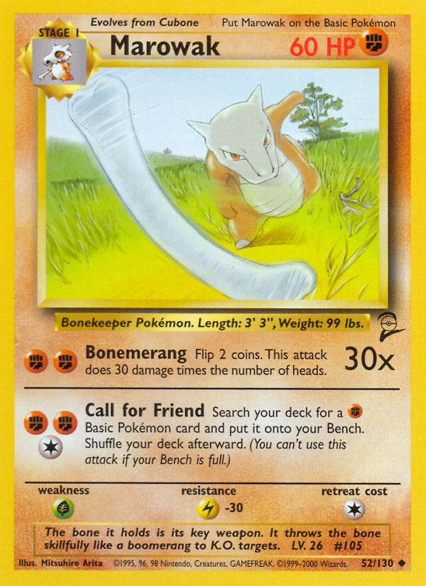 Marowak (52/130) - Base Set 2 Pokémon Card