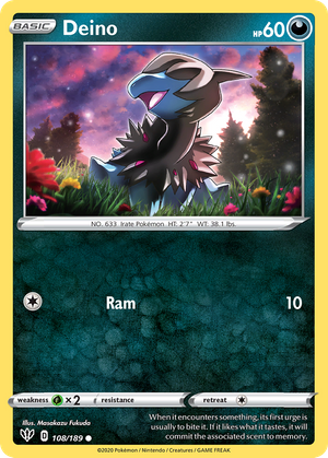 Deino (108/189) - Darkness Ablaze (Reverse Holo)