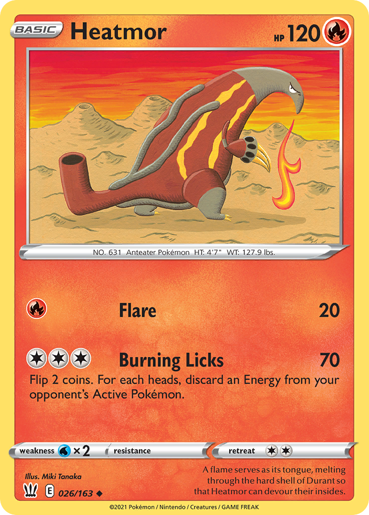 Heatmor (26/163) - Battle Styles Pokémon Card