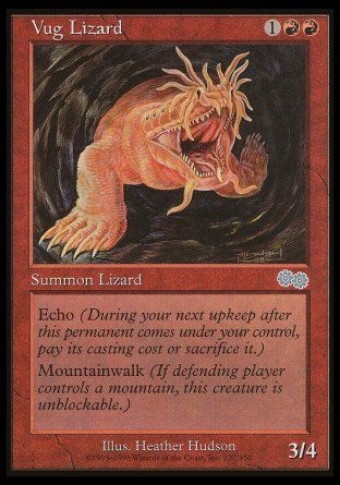 Vug Lizard (Urza's Saga) Trading Card