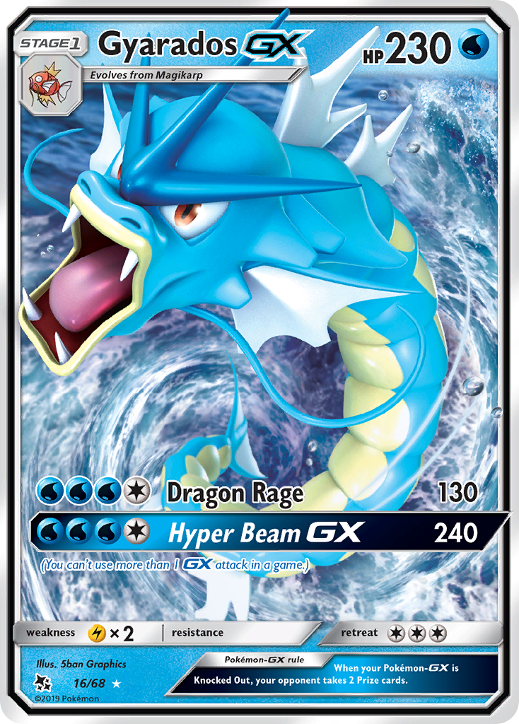 Gyarados GX (16/68) - Hidden Fates Pokémon Card