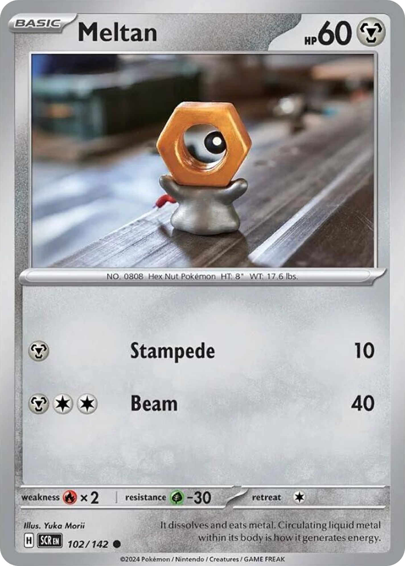 Meltan (102/142) - Stellar Crown Pokémon Card