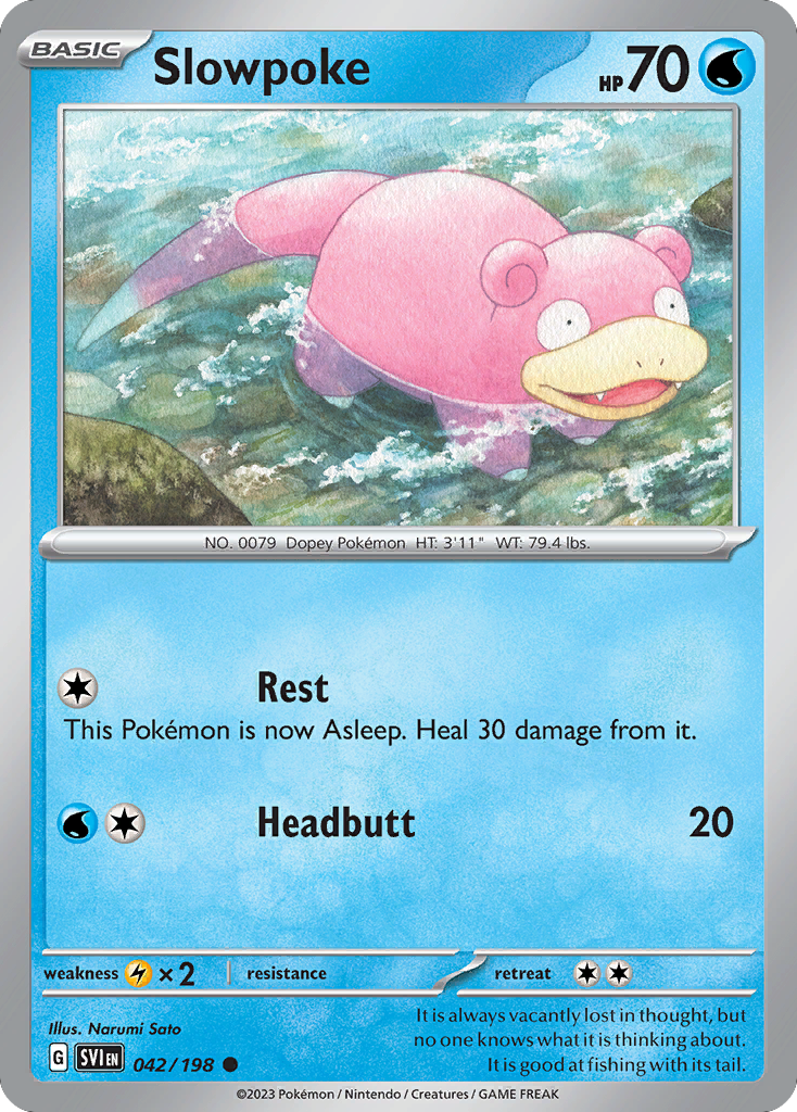 Slowpoke (42/198) - Scarlet & Violet Pokémon Card