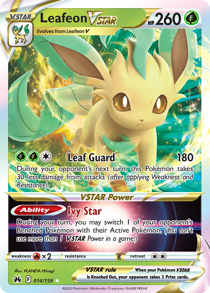 Leafeon VSTAR (14/159) - Crown Zenith Pokémon Card