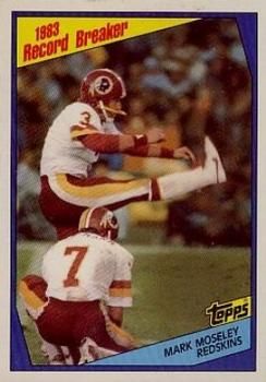 Mark Moseley 1984 Topps #4 Sports Card