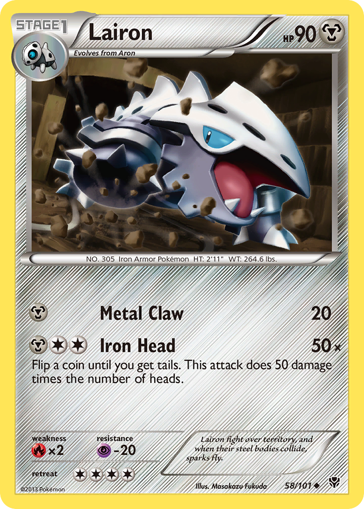 Lairon (58/101) - Plasma Blast Pokémon Card