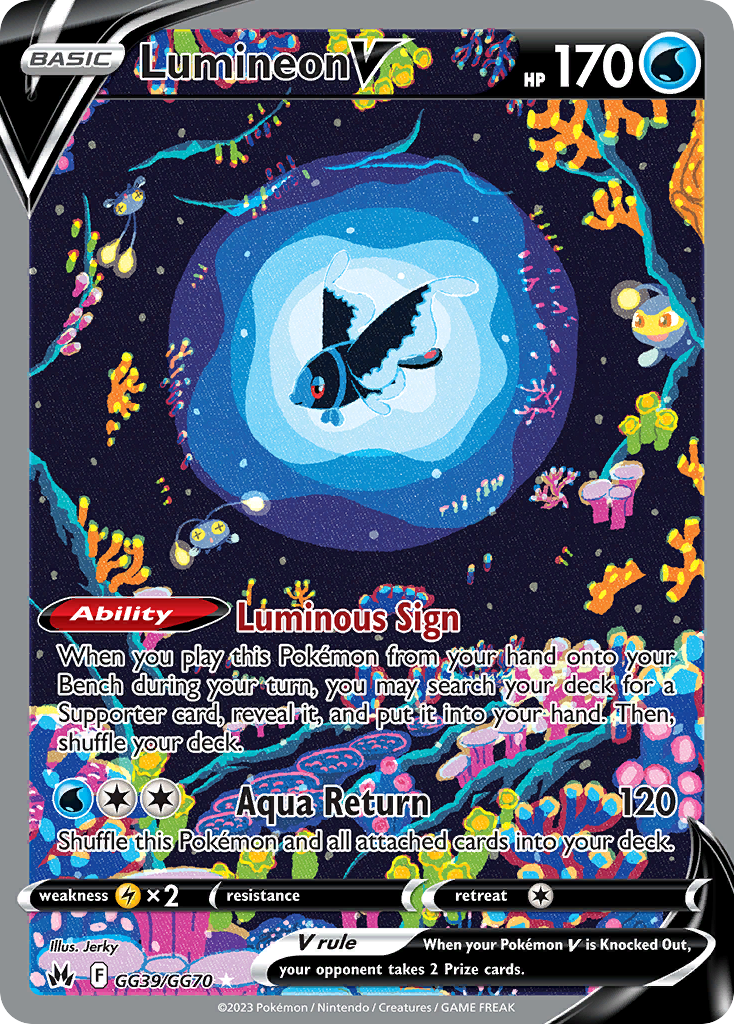 Lumineon V (GG39) - Crown Zenith Galarian Gallery Pokémon Card