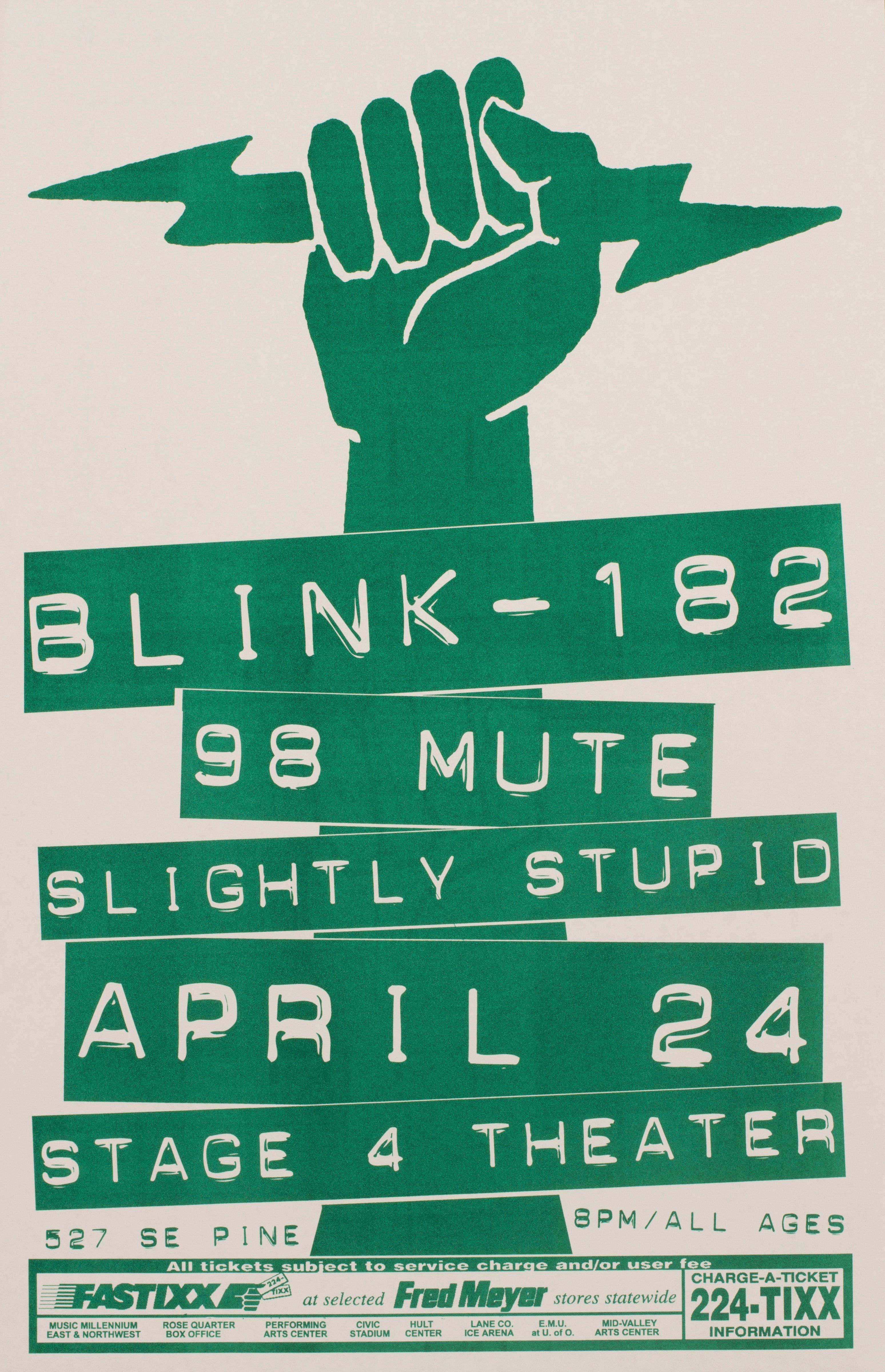 MXP-17.5 Blink-182 Stage 4 Theater 1997 Concert Poster