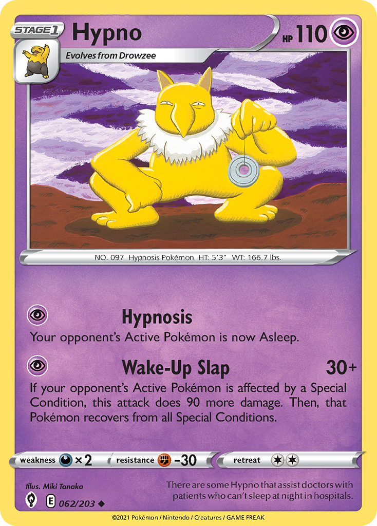 Hypno (62/203) - Evolving Skies Pokémon Card