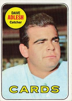 Dave Adlesh 1969 Topps #341 Sports Card