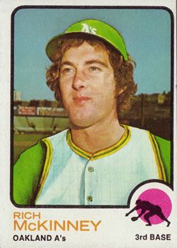 Sal Bando autographed baseball card (Oakland Athletics) 1973 Topps #155