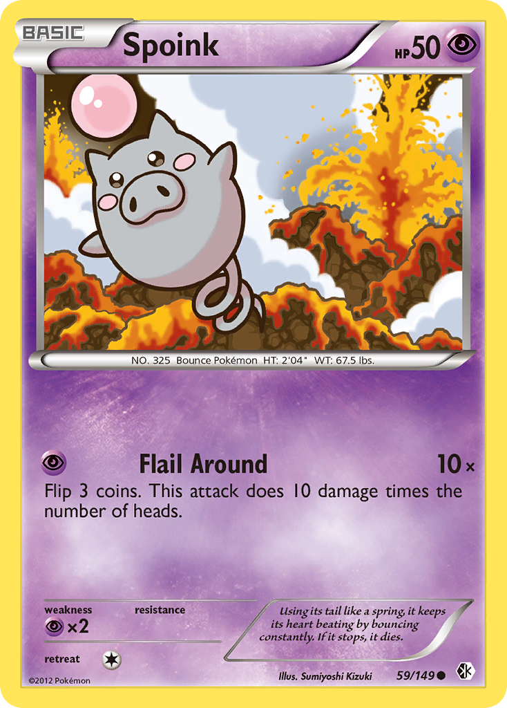 Spoink (59/149) - Boundaries Crossed Pokémon Card