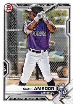 Adael Amador 2021 Bowman Draft Baseball #BD-195 Sports Card