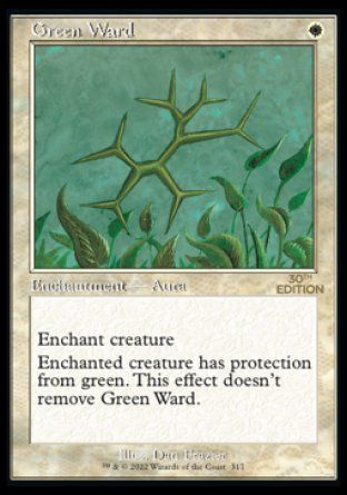 Green Ward (Magic 30th Anniversary Edition - Old Frame) Trading Card