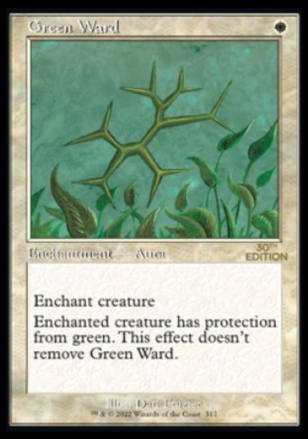 Green Ward (Magic 30th Anniversary Edition - Old Frame)