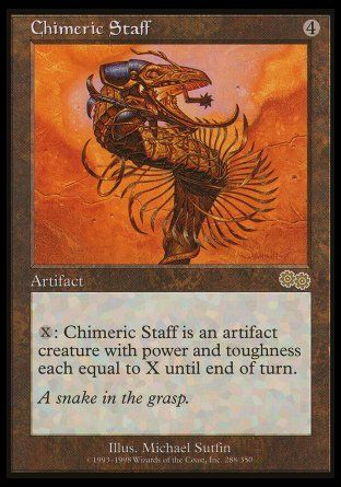 Chimeric Staff (Urza's Saga) Trading Card