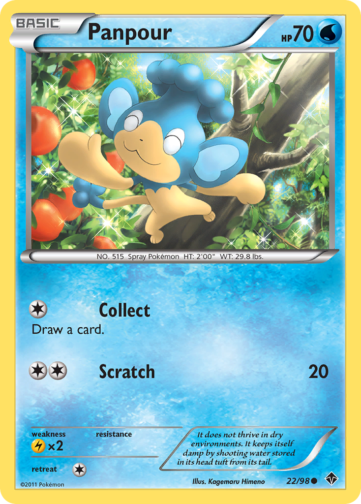 Panpour (22/98) - Emerging Powers Pokémon Card