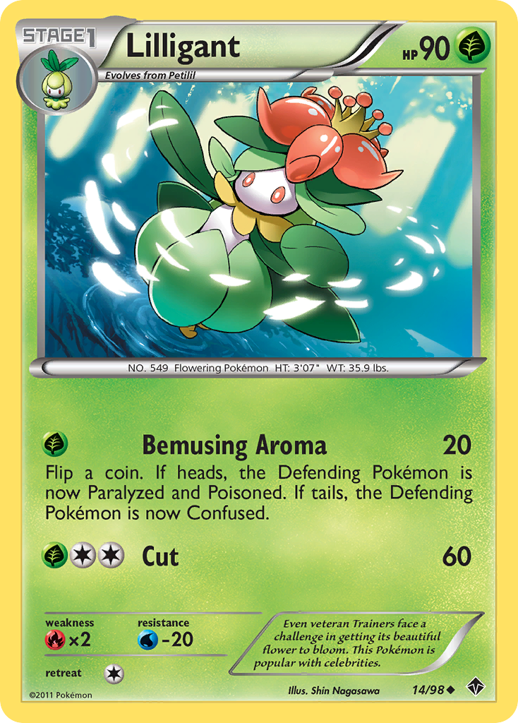 Lilligant (14/98) - Emerging Powers Pokémon Card