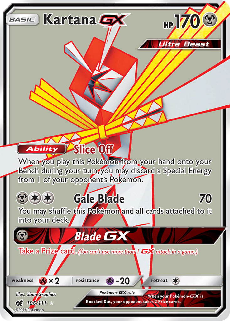 Kartana GX (106/111) - Crimson Invasion Pokémon Card