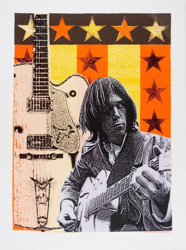 Neil Young Print Mafia 2010 Concert Poster