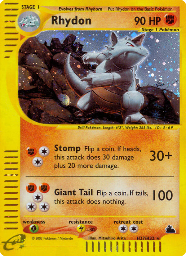 Rhydon (H27) - Skyridge Pokémon Card