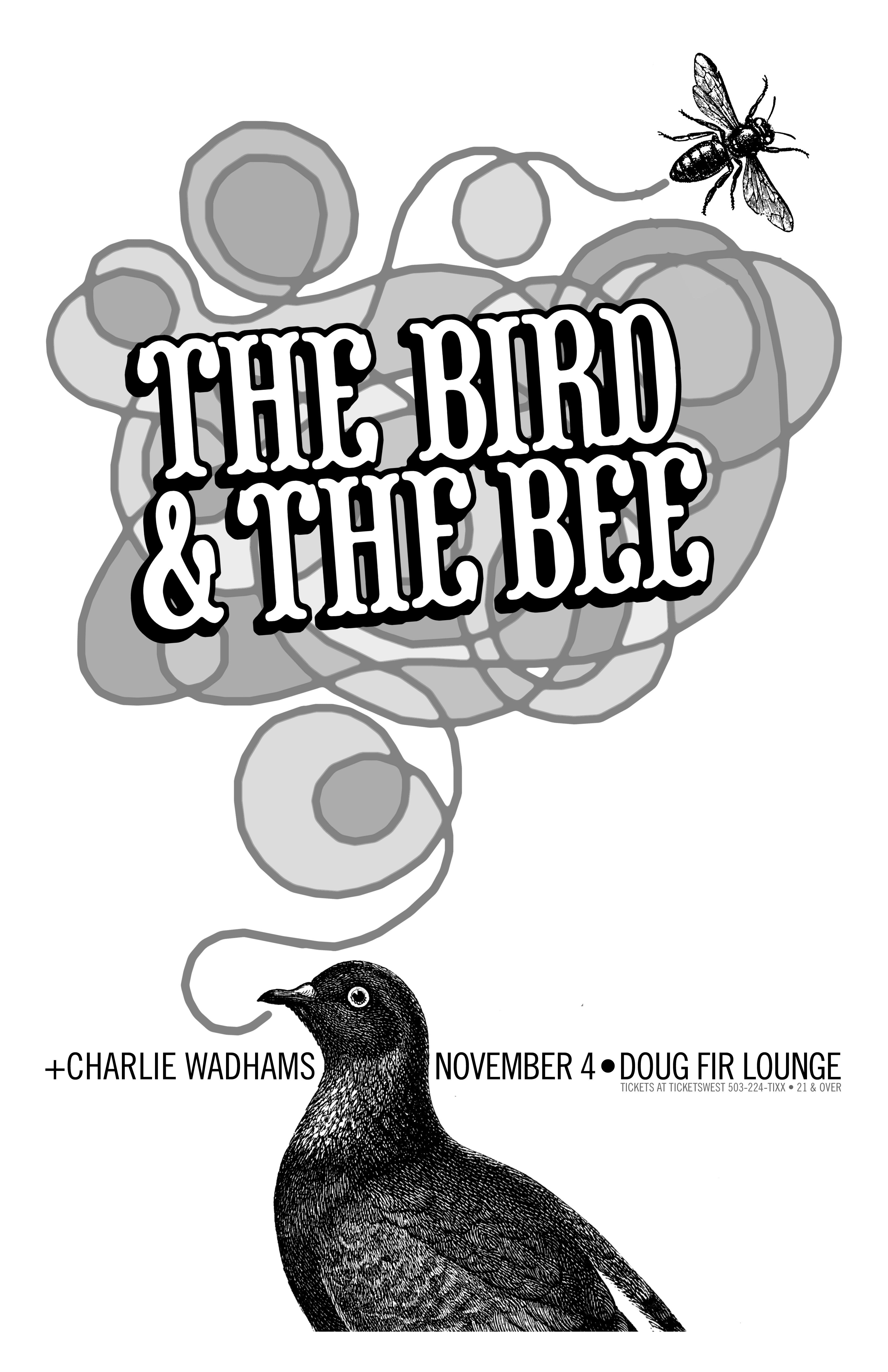 MXP-142.26 Bird & The Bee 2005 Doug Fir  Nov 4 Concert Poster