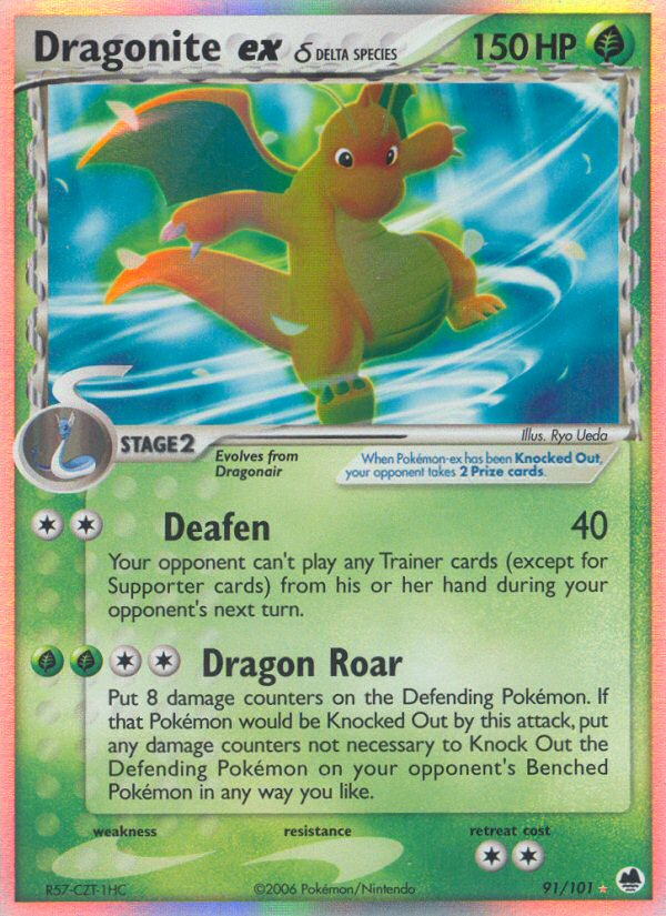 Dragonite ex δ ex (91/101) - Dragon Frontiers Pokémon Card