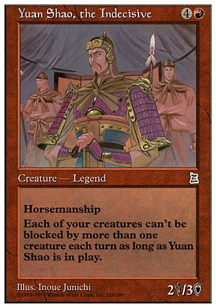 Yuan Shao, the Indecisive (Portal Three Kingdoms) Trading Card