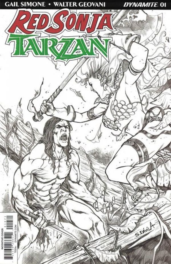 Red Sonja/Tarzan #1 (Cover G 20 Copy Davila B&w Inc)