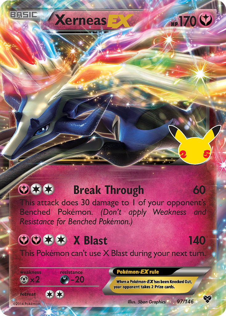 Xerneas EX (97/25) - Celebrations: Classic Collection Pokémon Card