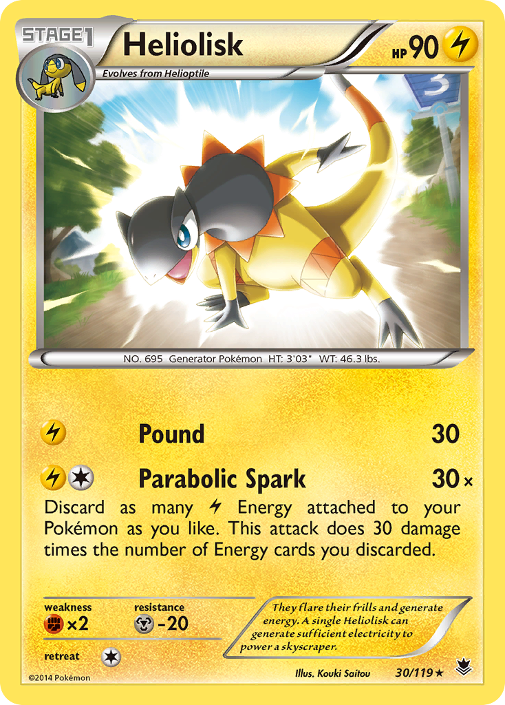 Heliolisk (30/119) - Phantom Forces Pokémon Card