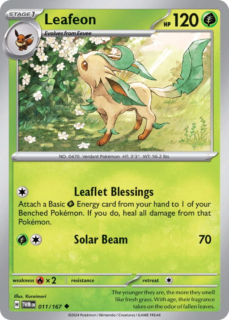 Leafeon (11/167) - Twilight Masquerade Pokémon Card