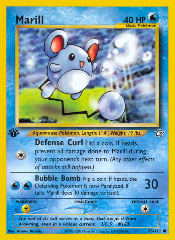 Marill (66/111) - Neo Genesis Pokémon Card